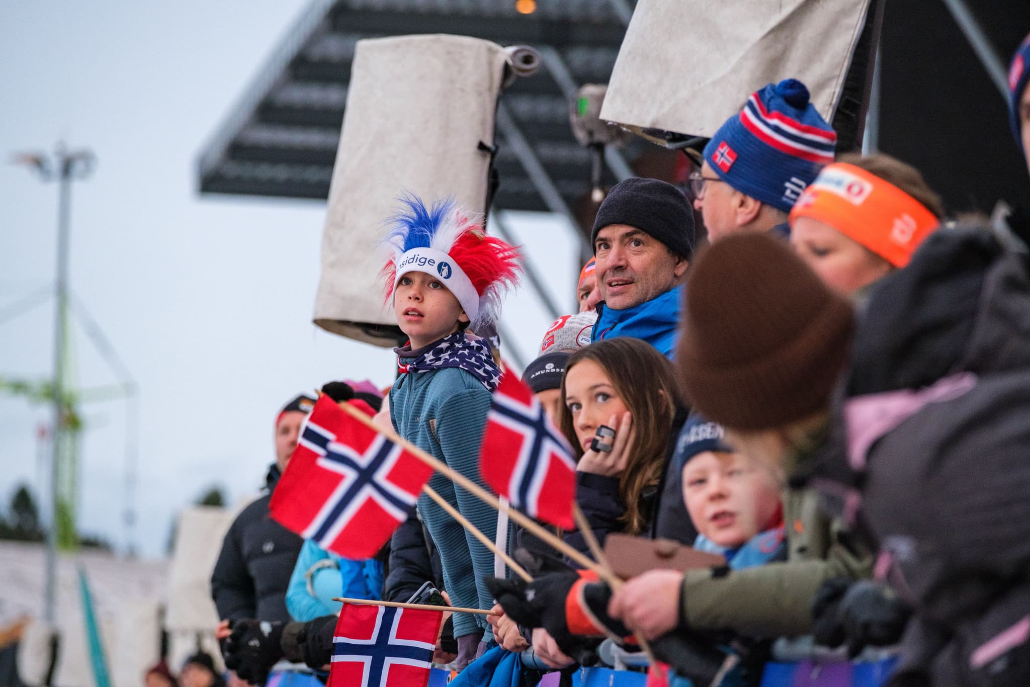 Crowd watching the Ski World Championships in Granåsen