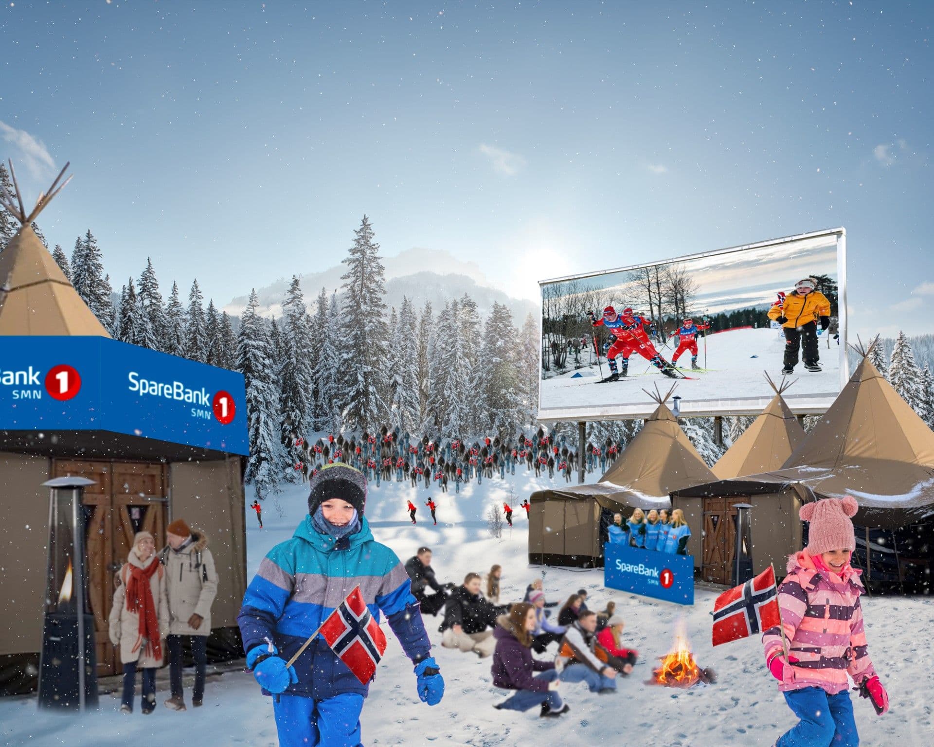 Barnas VM-fest på SpareBank 1 SMN Litjåsen Camp